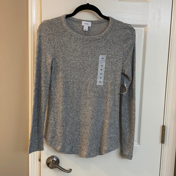 Old Navy Tops - Old Navy Henley TOP long sleeve powder gray super SOFT NWT extra small